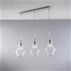 Bonetti Illumina Binario in ferro con vetri trasparente pyrex 3 luci Zeus