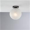 Bonetti Illumina Plafoniera in ferro cromo nero 1 luce con sfera dm.20 Olaf