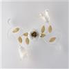 Bonetti Illumina Plafoniera in ferro laccato bianco shabby 2 luci Cesto