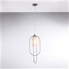 Bonetti Illumina Sospensione in ferro cromo nero 1 luce con sfera dm.20 Erik