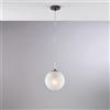 Bonetti Illumina Sospensione in ferro cromo nero 1 luce con sfera dm.20 Olaf