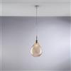 Bonetti Illumina Sospensione in ferro con vetro ambra pyrex 1 luce Pluvia