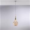 Bonetti Illumina Sospensione in ferro con vetro ambra pyrex 1 luce Zeus