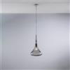 Bonetti Illumina Sospensione in ferro con vetro grigio pyrex 1 luce Nemesi