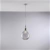 Bonetti Illumina Sospensione in ferro con vetro grigio pyrex 1 luce Pluvia