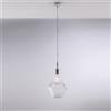 Bonetti Illumina Sospensione in ferro con vetro trasparente pyrex 1 luce Zeus