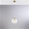 Bonetti Illumina Sospensione in ferro bronzato 1 luce con sfera dm.20 Olaf
