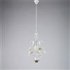 Bonetti Illumina Lampadario in ferro laccato bianco shabby 1 luce Cesto