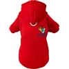 Izefia Felpa con Cappuccio per Cani - Abbigliamento in Pile Maglione Invernale in Cotone Caldo per Cani di Piccola Taglia - Rosso S
