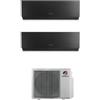 Gree Climatizzatore Condizionatore Clivia Black Dual Split 9000+12000 Btu Classe A++/A+ GWH14NK6OO