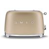 Smeg linea Anni '50 Smeg Tostapane 2x2 TSF01CHMEU finitura champagne matt