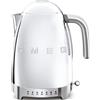Smeg linea Anni '50 Smeg Bollitore elettronico a temperatura variabile KLF04SSEU finitura cromato con logo Smeg 3D