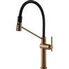 Gessi Miscelatore semi pro monocomando con doccetta estraibile Habito 60664 726 finitura Warm Bronze Brushed