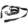 O'NEAL | Cinghie di tensione | Trasporto | MX MTB Motocross Mountainbike Enduro | Set composto da 2 pezzi, estensione integrata del moschettone | DE LUXE Soft hook Tie Downs LOGO | Nero