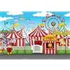 YongFoto 1,5x1m Vinile Fondale Foto Clowns Bambini Carnevale del circo  Arcobaleno Giostra ruota panoramica Sfondo fotografico Photo Booth Partito  Banner Bambini Photo Studio Puntelli : : Elettronica