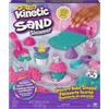 Spin Master Kinetic Sand, Sabbia Cinetica, Laboratorio di Pasticceria Unicorni, 3+ Anni | Sabbia Verde Acqua Luccicante e Rosa Neon, Spatola Stampi Rullo e Formine, Motricità Fine, Gioco Sensoriale, Dai 3 Anni