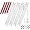 URAQT 120 LED Barra Luminosa a LED, 30cm Barra Luminosa a LEDs Universale, 12-85V Barras Luminosas a LEDs per Interni, con Interruttore e Prolunga, per Auto, Camper,Van, Autobus, Caravan,Barca (4 Pcs)