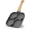 joeji's Kitchen Padella Pancake Uova Antiaderente - Induzione Induction 19cm - Perfecto per Toast, Burger, Omelet sani con meno olio nella pentola