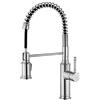 Ibergrif Rubinetto da cucina con spruzzatore a tiro giù, rubinetto da lavandino da cucina a tiro giù Ibergrif con 2 modalità d'acqua, ruotare a 360 °, nichel lucido, facile installazione per bar bagno RV