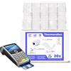 SWIPARO® - Rotoli POS 57x40x12 - Rotolo 57mm x 18m x 12mm di carta termica per ricevute Bancomat - Rotolini compatibili con dispositivi POS - [20x]