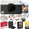 KODAK Printomatic Fotocamera istantanea (Nero) Pacchetto all-Inclusive + Carta Fotografica Zink (20 Fogli) e Molto Altro
