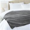 Amazon Basics Copriletto non riscaldata, in morbido velluto, 168 x 229 cm, grigio