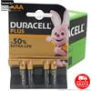 DURACELL BATTERIE AAA PLUS POWER MINI STILO ALCALINE 1,5V - BOX COMPLETO 10 BLISTER TOTALE 40 BATTERIE