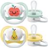 PHILIPS SpA Succhietto Happy Ultra Air 0-6m Neutro/Frutta Avent 2 Pezzi