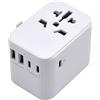 Welly Enjoy IT Welly Adattatore Universale da Viaggio, Presa Universale da Viaggio con 2 porte USB e 3 Type-C, Adattatore da Viaggio Italia Inghilterra Germania America Australia e oltre 224 paesi,Protezione Bambini