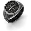 FYNCH-HATTON FHJ-0036-R-64 Anello in acciaio inox, effetto anticato