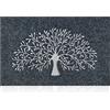 AOAOPQ Zerbino per interni ed esterni, 45 x 70 cm, grigio, lavabile in lavatrice, antiscivolo, in gomma, per porta d'ingresso, corridoio, cucina, facile da pulire