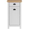 trendteam smart living - Landside - Comò - Grigio chiaro/rovere - Armadio in stile rustico - 46 x 84 x 33 cm - Moderno manico in metallo nero - piano inclinato - antigraffio