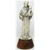GTBITALY 40.049.30 034 Statua Argento San Antonio su Base Legno con Scritta