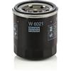 Mann Filter MANN-FILTER, W 6021 Filtro olio | Per Autovetture, Massime prestazioni filtranti, Protezione motore, Guarnizione alta qualità, Qualità originale OE