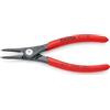 KNIPEX Pinza di precisione per anelli di sicurezza per anelli di sicurezza esterni su alberi in confezione Self-service bonderizzata, 49 11 A0 SB