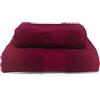 Jenny Sesal Set di asciugamani - 1 asciugamano viso e 1 ospite The Colors Luxury - asciugamani in tinta unita- 100% Cotone- Spugna di alta qualità proveniente da Portogallo peso 450gr/mq (Bordeaux)