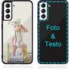 MXCUSTOM Cover Personalizzata per Samsung Galaxy S22 5G, Custodia Personalizzate Antigraffio Vetro Temperato Antiurto Paraurti Morbido con Foto Immagine Testo Design Crea Le Tue (GHS-BK-P1)