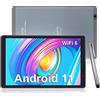 weelikeit Tablet 10 pollici Android, 3GB + 32GB (TF 512GB) Quad-Core, Tablet PC con penna stilo, WiFi 6, Bluetooth, Batteria 6000mAh, Display HD 1280x800, Doppia fotocamera, Certificato Google GMS