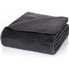 Glart Cosy coperta XL grigia 150x200 cm, extra soffice e calda come coperta per divano, divano o copriletto, senza maniche - perfetta per i bambini e il soggiorno