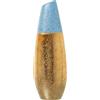 DRW Vaso Alto da Terra, Dorato/Blu, 17x11x49 cm