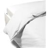 Caleffi 1003575 Percalle Sacco Completo Copripiumino per Matrimoniale Letto, Bianco