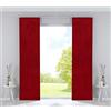 Gardinenbox Milano 203571-2 - Set di 2 tende oscuranti a pannello, 245 x 60 cm, colore: rosso