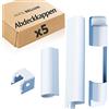 Ante bellum Siegenia SI Aubi A300: set di coperture per cerniere in PVC per finestre in plastica e porte in PVC, bianco (EK001, EK211, LK006, LK330) (5 set)