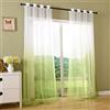 Gardinenbox Tenda con occhielli, trasparente, trasparente, con occhielli, in voile, conforme allo standard ÖKÖTEX 100, 100% poliestere, verde mela, 2 pezzi 245 x 140 cm