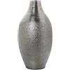 DRW Vaso da pavimento alto in ceramica in argento 25 x 50 cm