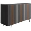 HORM madia a 3 ante CARLOS su base Mid-Century Modern L 144 cm - CL144B3FSX+BMCM144BV