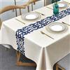 Plenmor Tovaglia Plastificata Quadrata, Tovaglia Antimacchia Quadrata Tovaglia Decorativa Tavolo da Salotto (Foglie Blu, 137x137cm)
