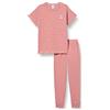 Petit Bateau A05SH, Pigiama Bambini e ragazzi, Rosso Stop/Bianco Marshmallow, 6 anni