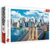 Trefl - Ponte di Brooklyn, New York, USA - Puzzle da 1000 pezzi - Paesaggio Urbano, Grattacieli, Puzzle fai da te, Intrattenimento Creativo, Divertimento, Puzzle Classico per Adulti e Bambini
