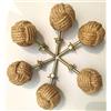 YIERSAN Pomelli in corda di iuta, per porte, cassetti, maniglie per armadi, armadi, decorazioni nautiche, 35 mm, set da 6
